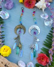 Rainbow Sun Moon and Stars Car Charm
