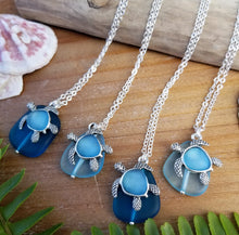 Sea Glass Sea Turtle Necklace