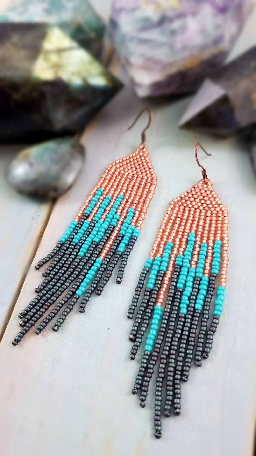 Narrow Fringe Earring Instant Download PDF Pattern  Off the Beaded Path