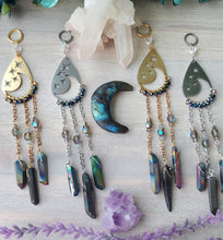 Starry Nights Crescent Moon Car Charm