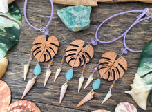 Wood Palm Leaf Car Charm