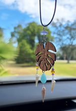 Wood Palm Leaf Car Charm